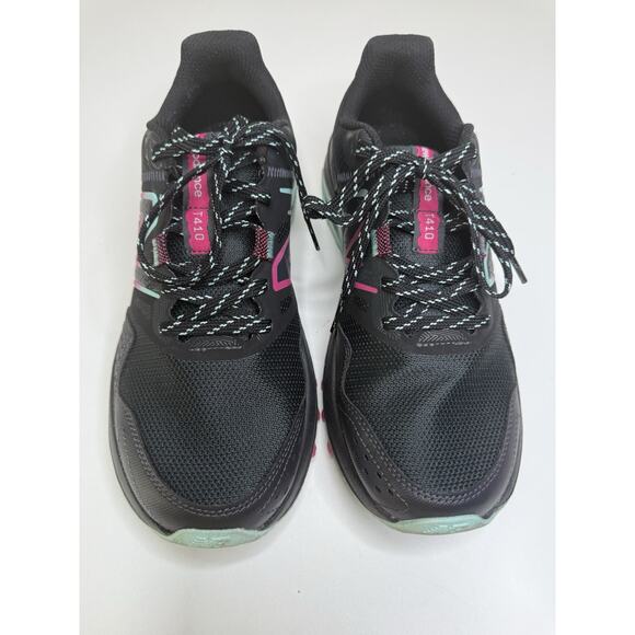 New Balance T410v8 Trail Running Shoe Womens 8.5 Black Mesh WT410LCB Unisex - Picture 2 of 9